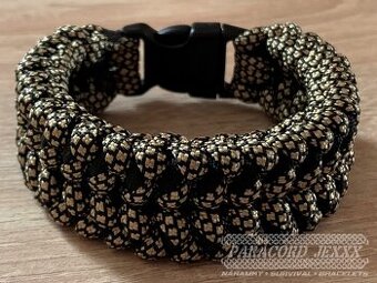 PARACORD náramek (19 cm) black - bronze