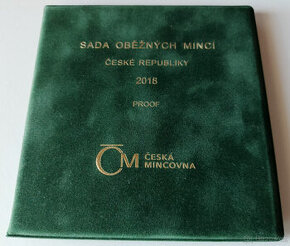 Sada mincí ČR 2018 proof v semišovém obalu