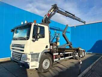 DAF CF 85 410 6x2, Euro 5, Manual, Hiab ruka, Multilift hák