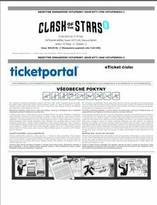 CLASH OF THE STARS 8 vstupenky