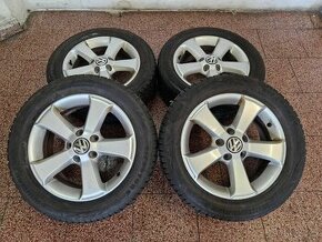 Originál Volkswagen ALU kola 5x112 r16 zimní pneu 7mm - 1