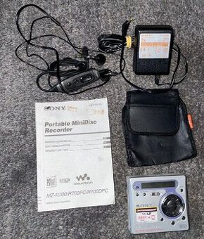 MINIDISC / minidisk recorder MDLP SONY MZ-R700PC,DO,přísluš.