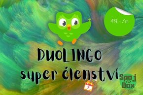 Duolingo 1-12 měsíční členství SUPER / levné, garance