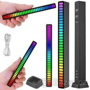 Efektní "běžící" RGB světlo ovládané zvukem-hudbou