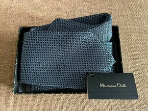 kravata Massimo Dutti – modro-stříbrná