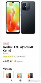 PRODÁM Redmi 12c 128GB/4GB Dual sim