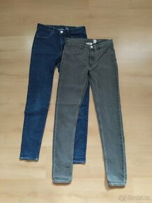 2x dívčí džíny vel. 158, skinny fit, H & M, cena za oboje