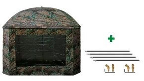 Suretti Deštník s bočnicí Full Cover 2man Camo 3,2m