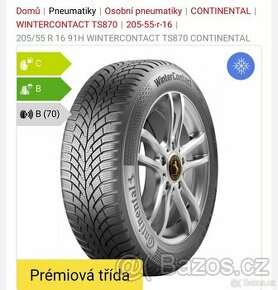 4x Continental 205/55 R 16 91H