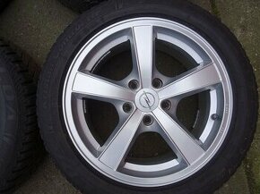 Alu disky originál Opel 16",rozteč 5x110,ET 38, zimní pneu - 1