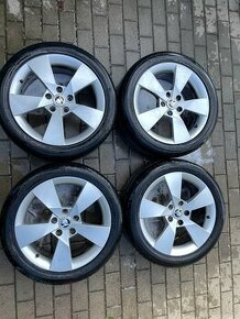 Alu originální kola Octavia 3 r17 a pneu Dunlop 225/45