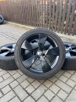 ORIGINÁL Alu Škoda Denom R17, 5x112 - TOP STAV, TOP ZIMNÍ