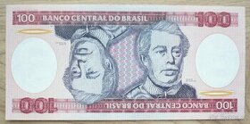 Bankovka, Brazílie 100 cruzeiros, ročník 1984 - 1