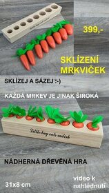 Nové dřevěné montessori hry a hračky