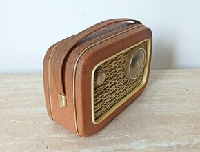 Staré přenosné tranzistorové rádio T2800, rok výroby 1958 - 1