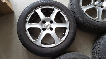 80% letní ALU kola 15" 4x100 185/60 Meriva,Renault,Dacia