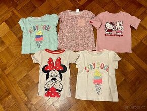 dívčí trika 116, triko 116 krátky rukáv,Minnie, Hello Kitty - 1