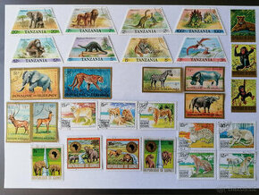 Sbírka 29 známek Tanzánie Burundi Guinea GuineaBissau známky