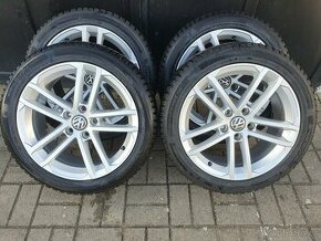 Alu kola vw 5x112 r17 7,5j et49 zimni pneu 225/45/17