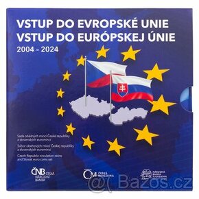 Sada oběžných mincí 2024 Vstup ČR a SR do Evropské unie