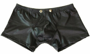 Panské boxerky wetlook vinyl černé sexy vel. M/L gay latex - 1