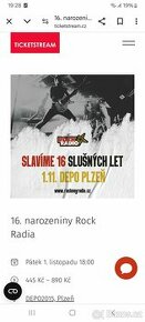 Prodám lístky na narozeniny Rock radia 24