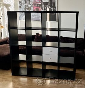 IKEA knihovna Kallax, černá 4x4 , rozměr 147x147x39