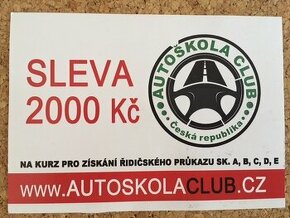 Autoškola Ostrava - slevový poukaz 2000