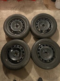 Plechové disky 5x112 zimní pneu 205/55 r16