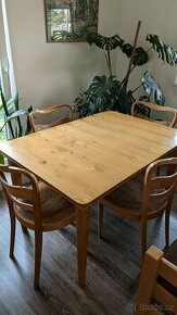 TON - 4 židle a jídelní stůl po celkové renovaci,skvělý stav - 1