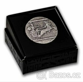 Stříbrná mince 5 oz Egyptský válečný vůz 2021 antiqued Proof