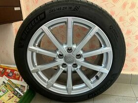 ALU kola Audi 5x112 R18 včetně pneu Michelin