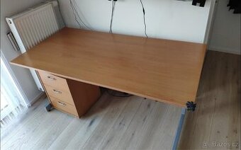 Kancelářský stůl IKEA 160x80 + zásuvkový dil