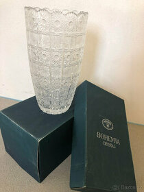 Skleněná broušená váza Bohemia Crystal