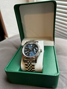 Automaticke hodinky SEIKO MOD DATEJUST BLUE