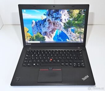 Pěkné Lenovo T450 i5-5gen SSD128gb 8gbRAM 2xbat W10 - 1