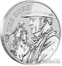 stříbrná mince John Wayne