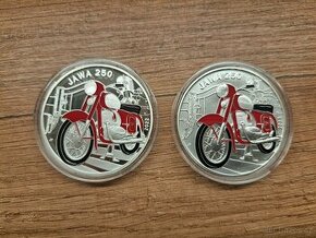 Stříbrná mince ČNB 500Kč Motocykl Jawa 250 BK/Proof