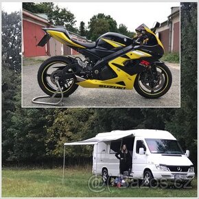 Obytny Sprinter 312D + Suzuki Gsxr 1000 K5