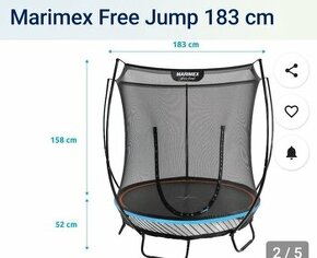 Nová dětská trampolína Marimex free jump 183