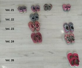 Dětské barefoot boty, zimní boty a papuče, vel. 21-26