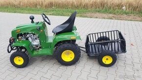 Dětský čtyřtaktní zahradní traktor s přívěsem 110c