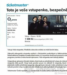 Lístek na koncert IL VOLO