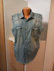 Pánská džínová košile Zara vel. XL