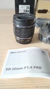 Obrázek k inzerátu: Olympus 20 mm 1.4 - NOVY, v zaruce