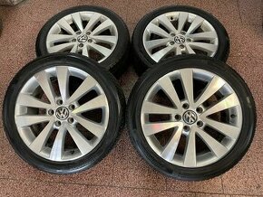 Originál Volkswagen ALU kola 5x112 r17 zimní pneu 6mm - 1