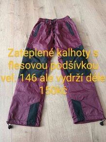 zateplené kalhoty vel. 146