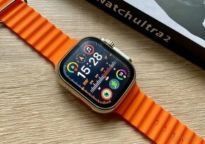 Chytré hodinky Smart Watch Ultra 2 49mm Titan oranžový řem.