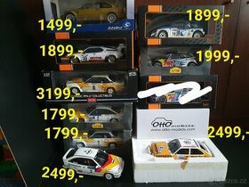 Rally modely 1:18 opel, vw,mg,bmw, ceny u foto