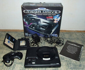 Retro herní konzole SEGA Mega Drive + Sonic 1